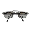 Stovas su dubenėliais šuniui Höppy MS Wire Diner Trapeze, 0.9 l, 2 vnt., sidabro sp.