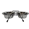 Stovas su dubenėliais šuniui Höppy MS Wire Diner Trapeze, 0.24 l, 2 vnt., sidabro sp.