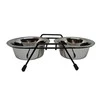 Stovas su dubenėliais šuniui Höppy MS Wire Diner Trapeze, 1.8 l, 2 vnt., sidabro sp.
