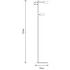 Domoletti GRINDINIS LED ŠVIESTUVAS LUCA 2X4W JUODA