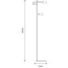 Carruzzo GRINDINIS LED ŠVIESTUVAS LUCA 2X4W JUODA