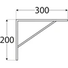 Velano Konsolė WSWP Sustiprinta 200x300 mm balta