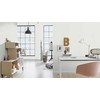 Rasch Wallpaper Vinyl 754001 Plain Baltas