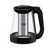 Tējkanna ar sietiņu Bollire BR3406, 1.5 l, caurspīdīga krās./melna krās.