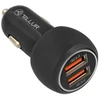 Tellur Automobilinis dvigubas USB įkroviklis su QC 3.0, 6 A, juodas