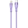 Tellur silikoninis USB-C į Lightning laidas PD 30 W, 1 m, violetinis