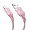 Tellur Silikono USB į Lightning kabelis 3A 1m rožinis