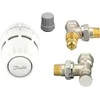 radiatoru termostatiskā vārsta komplekts, Danfoss, leņķis, DN15