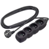 TRACER TRALIS44615 Prailginimo laidas PowerCord 3m 4 lizdai juodas