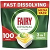Indaplovių kapsulės Fairy All in One Lemon, 100 vnt.