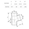 Magnaplast 45 ° T-adapteris išorinėms nuotekoms KGFA 160mm (20350)