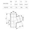 Magnaplast T- adapteris 87 ° išorinės nuotekos KGFA 110mm (21300)