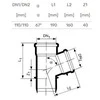 Magnaplast 67 ° heta 110mm (11780) vidinės nuotekos