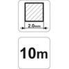 FLO PJOVIMO VALAS 2,0 mm x 10 m KVADRATINĖ 89413