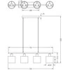 Pakabinamas šviestuvas Trio Kabamasis šviestuvas REALITY TOMMY R30334079, E14, 4 × 60 W