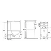 Laisvai pastatomas tualetas Domoletti TK321, su dangčiu, 365 mm x 410 mm