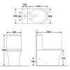 Laisvai pastatomas unitazas Domoletti UN501-004, su dangčiu, 390 mm x 650 mm