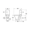 Villeroy &amp; Boch Nordic 3 pastatomas wc be sėdynės. vertikalus išvadas. 3/6 l. baltas