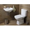 Jika pods Deep, 360x650 mm, horizontāls izvads, pievads no apakšas, balts