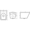 Miska WC Domoletti TOILET WALL HUNG TK525 Baltas