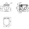 Ideal_Standa Unitazas, pakab Ideal Standard Tesi, su dangč, 365×533 mm