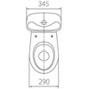Kolo Bambi unitazo dubuo su dangčiu. 345 mm x 595 mm
