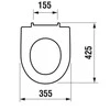 Unitazo dangtis Jika Lyra Plus 93384, 37,5 x 43,5 cm
