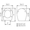 Unitazo dangtis Saniplast Sebino 2FSE005902, 38 x 49 cm