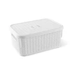 Ucsan Daiktadėžė su dangčiu 8691459017066, 6 l, balta sp., 28.5 x 12.5 x 20 cm