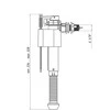 Ani Plast Ani_Plast WC vožtuvas Aniplast WC5030, šoninis vandens padavimas, 3/8″