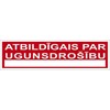 Priešgaisrinės saugos ženklas, 18 cm x 5 cm
