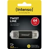 USB atmintinė Intenso Twist Line, 64 GB