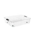 Daiktadėžė su ratukais Plast Team, 49 l, skaidri sp., 70.4 x 56 x 18.2 cm