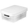 Daiktadėžė su dangčiu, daiktų saugojimo Curver Infinity Dots, 11 l, balta sp., 36 x 27 x 14 cm