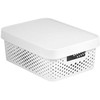 Daiktadėžė su dangčiu, daiktų saugojimo Curver Infinity Dots, 11 l, balta sp., 36 x 27 x 14 cm