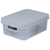 Daiktadėžė su dangčiu, daiktų saugojimo/žaislams Curver Infinity Dots, 11 l, pilka sp., 36 x 27 x 14 cm