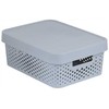 Daiktadėžė su dangčiu, daiktų saugojimo/žaislams Curver Infinity Dots, 11 l, pilka sp., 36 x 27 x 14 cm
