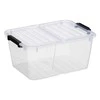 Daiktadėžė su dangčiu Plast Team, 15 l, skaidri sp., 39.4 x 29.5 x 18.5 cm