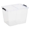 Daiktadėžė su dangčiu Plast Team, 30 l, skaidri sp., 43 x 33 x 30 cm