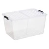 Daiktadėžė su dangčiu Plast Team, 50 l, skaidri sp., 56.7 x 39.6 x 30.6 cm