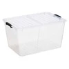 Daiktadėžė su dangčiu Plast Team, 50 l, skaidri sp., 56.7 x 39.6 x 30.6 cm