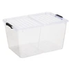 Daiktadėžė su dangčiu Plast Team, 50 l, skaidri sp., 56.7 x 39.6 x 30.6 cm