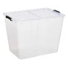 Daiktadėžė su dangčiu Plast Team, 65 l, skaidri sp., 56.7 x 39.6 x 41.7 cm