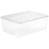 Daiktadėžė su dangčiu Plast Team, 9.5 l, skaidri sp., 25.8 x 39 x 13.3 cm