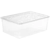 Daiktadėžė su dangčiu Plast Team, 9.5 l, skaidri sp., 25.8 x 39 x 13.3 cm
