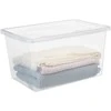 Dėžė su dangčiu, įrankiai/sandėliavimas/žaislai Okko Basic Box 2298, 52 l, skaidrios spalvos, 39,5 x 59,5 x