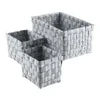 Domoletti BOXES STORA DOMOLETTI 3PCE 21X31X11 Pilkas