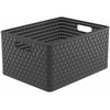 Daiktadėžė, transportavimui/įrankiams/daiktų saugojimo Rotho, 28 l, antracito sp./pilka sp., 43 x 33 x 21.5 cm