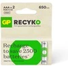 Įkraunamos baterijos GP, AAA, 650 mAh, 2 vnt.