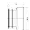 Ani_Plast Unitazo mova Ani Plast W0210EU, Ø 132 mm, balta